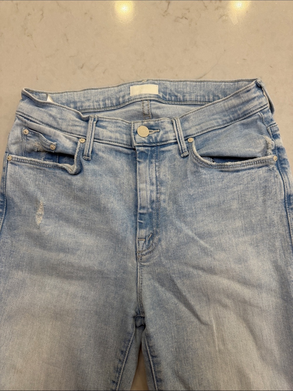MOTHER Light Blue High-Rise Jeans flare 28